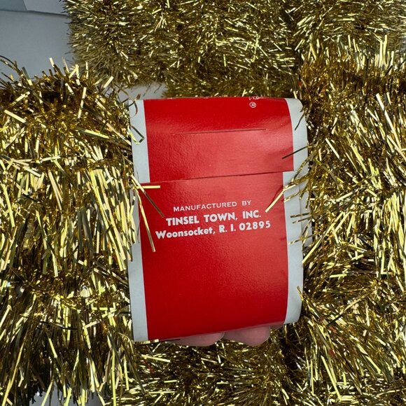 6 Vtg Gold Garland Tinsel Town 18 ft each Strand Christmas Holiday Prop USA Made - Picture 9 of 9